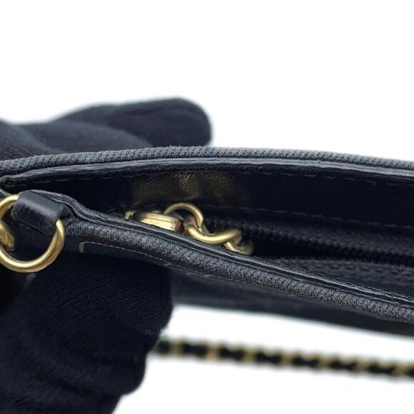 CHANEL Navy Leather Coco Mark Shoulder Bag - Picture 10 of 14